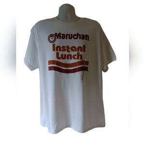 Marchand Instant Lunch men's white short-sleeve graphic t-shirt size XL